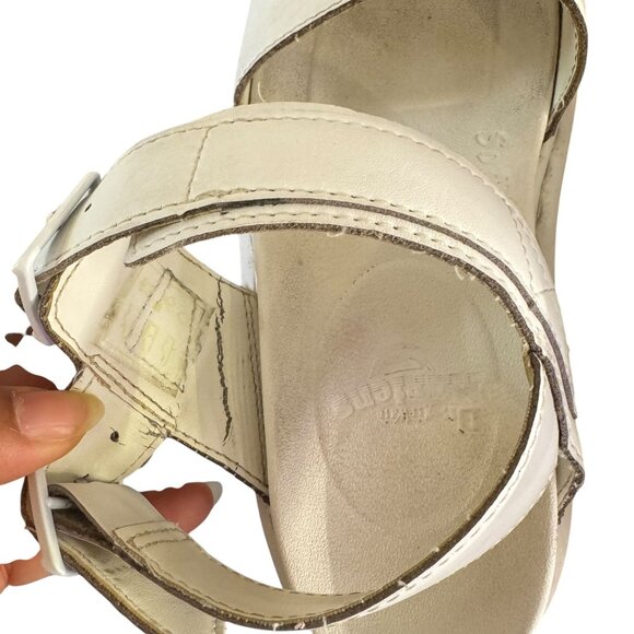 Dr. Martens Women's Voss Mono Hydro White Leather Straps SoftWair Sandals Size 6 - Picture 7 of 11